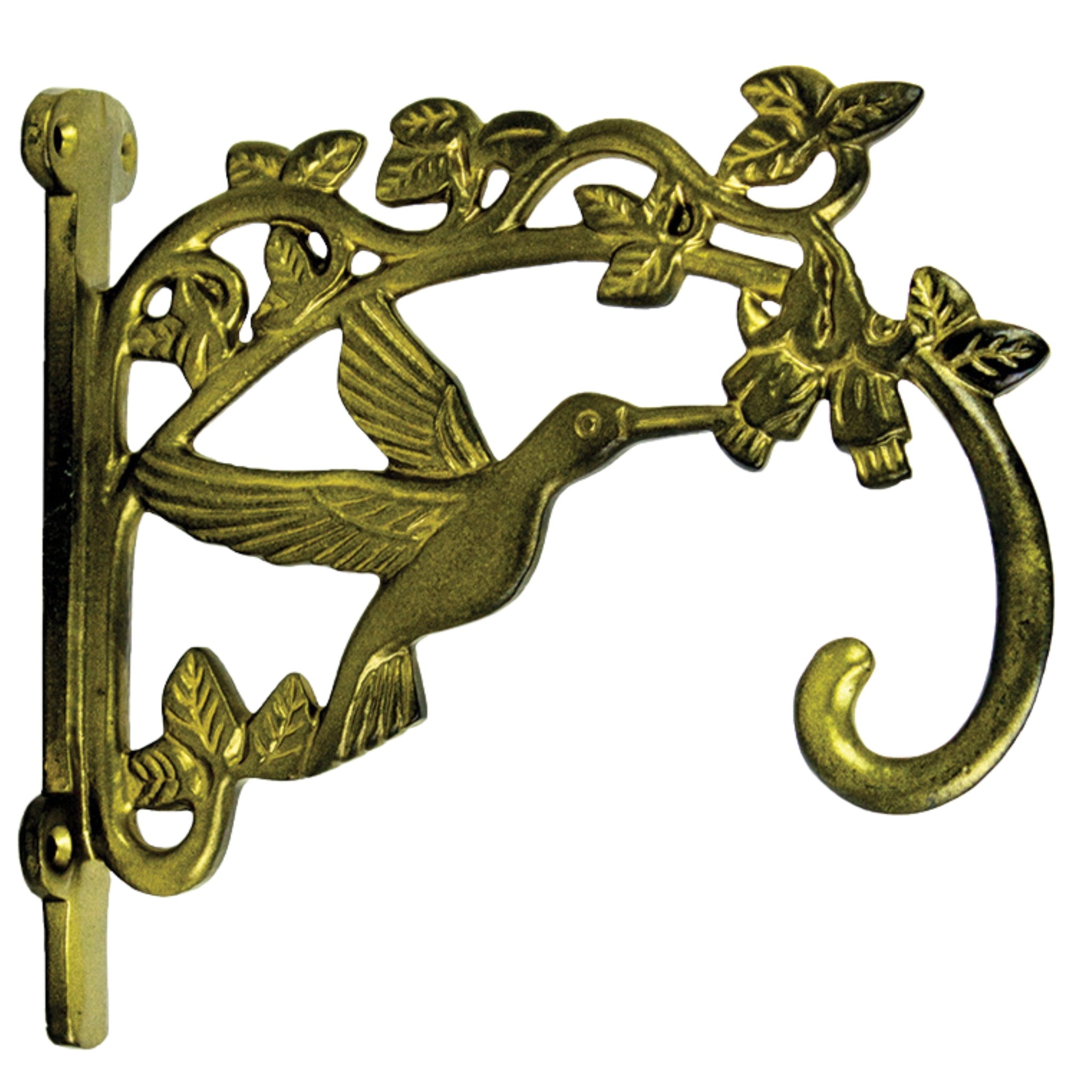 Decorative wall hook with vintage hummingbird detail